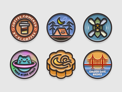 September 2023 achievement badge challenge graphic design logo pins sticker