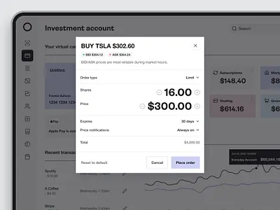 Brokerage trade modal — Untitled UI brokerage brutalism brutalist finance finance dashboard fintech minimal minimalism modal pop up product design stock exchange trade ui design user interface ux design