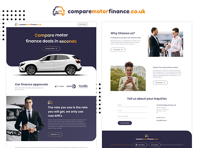 Compare Motor Finance css html mockup ui website designing