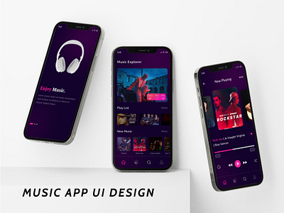 Music App UI Design app design figma figma design graphic design typography ux ui ui design uiux design user interface ux ux design uxui