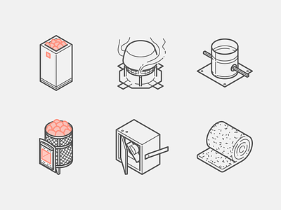 Accessories for ovens and fireplaces icon icon set iconography icons icons set iconset illustration isometric isometric illustration isometry line oven technical illustration ui ux vector web