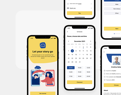 OnMind - online therapy app design app app design designportfolio designprocess digitalproduct figmadesign mobileappdesign productdesign ui user exerience usercentricdesign ux