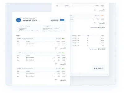 Web App / Invoice Template fields