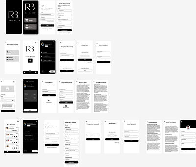 Mobile App RajaBazar for Wholesale market. figma react ui