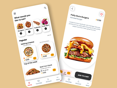 Food Order Mobile App 🍔| UI&UX Design adobe photoshop app app design branding figma graphic design illustration mobile design product design typography ui uiux user interface ux