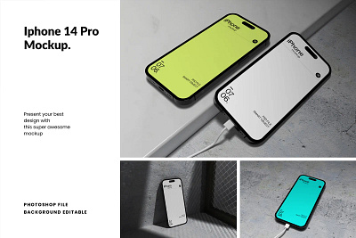 Iphone 14 Pro mockup 3d android apple branding graphic design iphone mockup scene