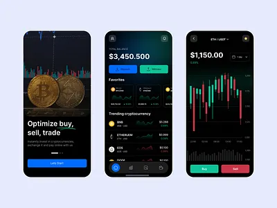 Revolutionizing Crypto: A Sleek Mobile App UX/UI crypto cryptocurrency mobile mobileapp nft ui ux