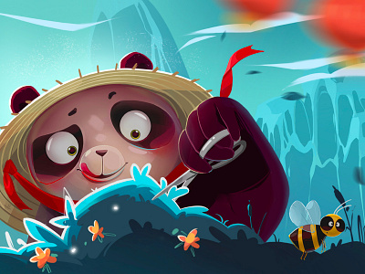 Panda Friends animal book cartoon character design digital art illustration illustrator