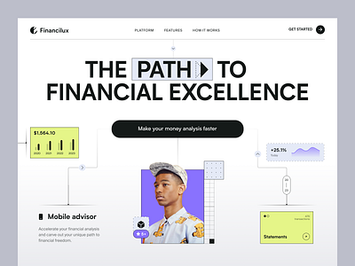 Financilux Website design interface product service startup ui ux web website