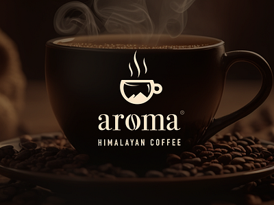 Coffee Logo | Aroma Himalayan Coffee branding cafe coffee design graphic design logo motion graphics mountain
