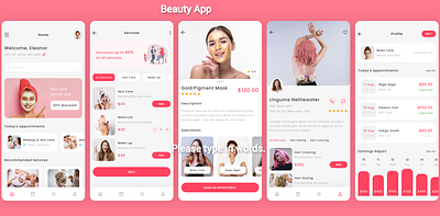 Beauty Saloon App android app app app design beauty app booking app design graphic design ios app mobile app mobile app design mobile app development saloon booking app ui ux