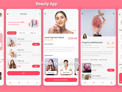 Beauty Saloon App android app app app design beauty app booking app design graphic design ios app mobile app mobile app design mobile app development saloon booking app ui ux