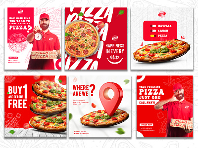 Pizza Social Media Post Design pizza offer