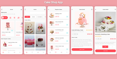 Cake Shop App app cake app cake shop app ecommerce app shopping app shopping cart