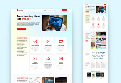 CreAsif Website UI graphic design ui