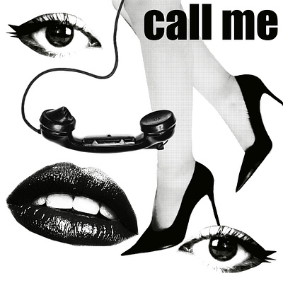 call me, I'm alive art collage concept cover design music poster print