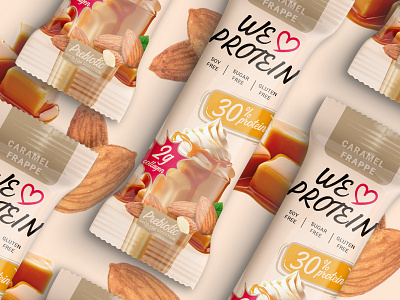 Caramel Protein Bar almonds caramel caramel frappe collagen fitness snack gluten free nuts protein bar protein food snack bar soy free sport sugar free