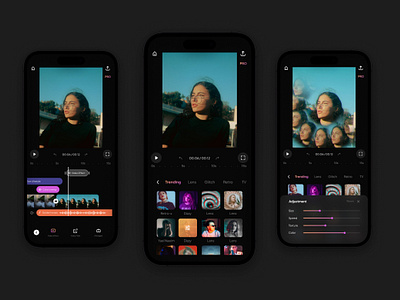 Vclip-video editor app design application design ui ux video editing