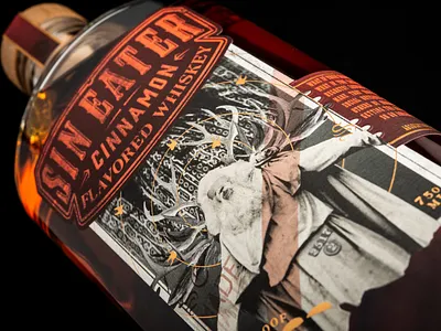 Sin Eater Whiskey america branding collage design distillery graphic design illustration letterpress logo north carolina packaging packaging design print typography usa whiskey