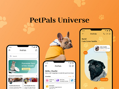 PetPals - Digital Universe for pets and owners animation design challenge figma mobileui pet app ui