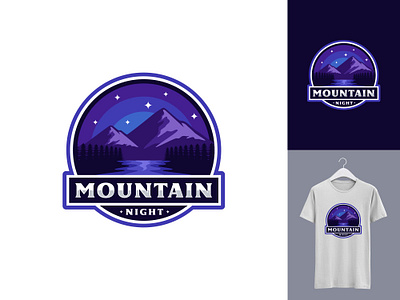 MOUNTAIN NIGHT design graphic design illustration logo mountain tshirt vector