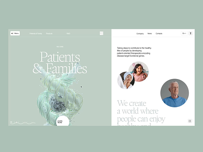 Designed Cells / New case on Behance biotech clean design health medicine science site stem cells ui ux web