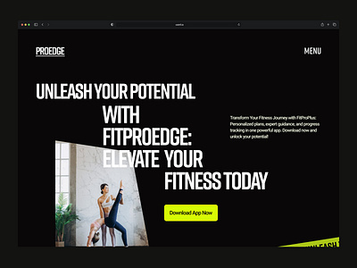 ProEdge: A fitness landing page design design fitness graphic design illustration landingpage ui uidesign uiux website
