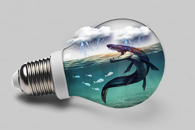 Jurassic bulb! graphic design illustration pho
