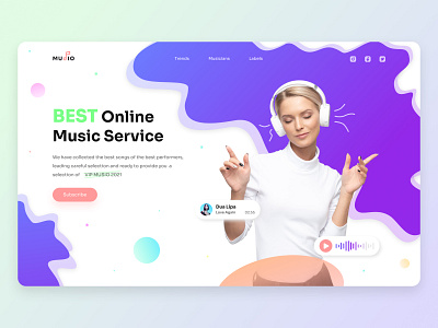 Music Website Design Creative & Modern alev best branding creative design digital design studio figma modern platform pop music service ui ux web design webflow website