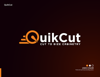 QuikCut Logo Design for Cabinetry Cutting Brand in Australia brand identity brand identity design branding bright logo cabinetry logo cutting logo design designofly fast logo fast logo design graphic design illustration logo logo design modern logo moving logo quick logo quick logo design quikcut