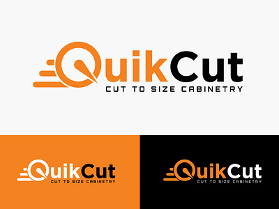 QuikCut Logo Design for Cabinetry Cutting Brand in Australia brand identity brand identity design branding bright logo cabinetry logo cutting logo design designofly fast logo fast logo design graphic design illustration logo logo design modern logo moving logo quick logo quick logo design quikcut