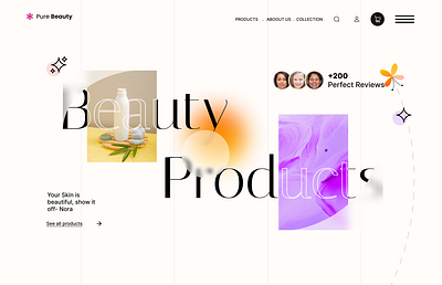 beauty website landing page website design