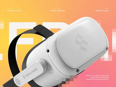 Refract® - Branding for design studio 3d animation arvr brand design brand guideline brand identity branding design design studio digital branding graphic design identity logo logo design motion design motion graphics ui vr vr headset