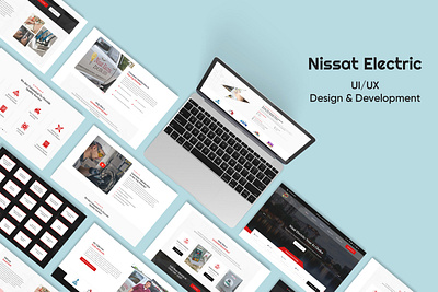 NISSAT ELECTRIC UI/UX DESIGN AND DEVELOPMENT branding design graphic design illustration logo ui ux web design web development wordpress