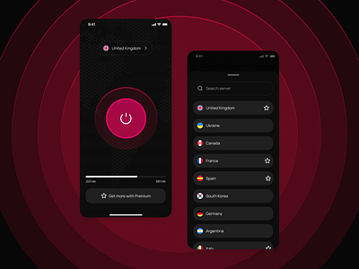 VPN mobile app app design mobile mobile design mobileapp ui ux uxui uxui design vpn