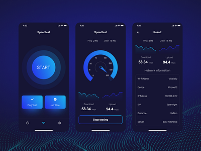 Speedtest mobile app app design mobile mobile design mobileapp speedtest speedtest app ui ux uxui design