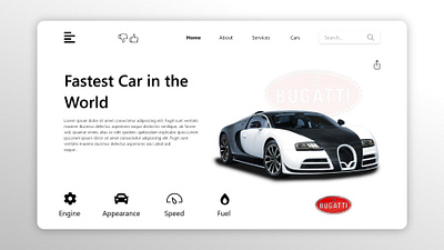 Cars web Design app branding design graphic design illustration logo ui ux vector website design