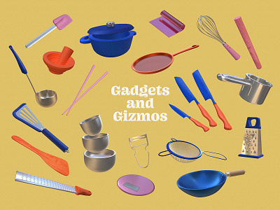 3D Cooking Gadgets & Gizmos 3d asian chef cookbook cookware food gadgets ipad kitchen nomad nomad sculpt recipes texture tools