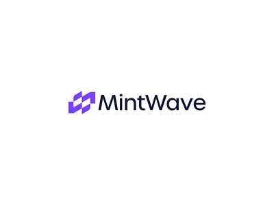 MintWave: The Future of Blockchain Empowerment blockchain branding coins creative crypto future geometric identity lettermark logo logomark mint modern nft power technology wave