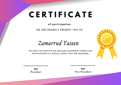 Clean and Modern Certificate design certificate graphic design