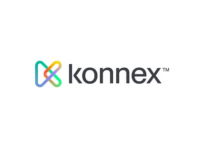 Konnex - Logo Design ai branding clip connect creative logo gradient logo gradient loop identity design k konnex logo modern logo monogram paper smart tool typography visual identity design word logo wordmark