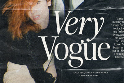 The Very Vogue Serif Family beautiful
