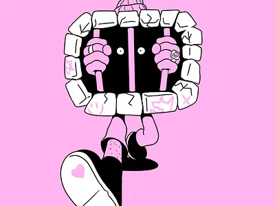 stuck animation character design digital drawing editorial fun graphic design