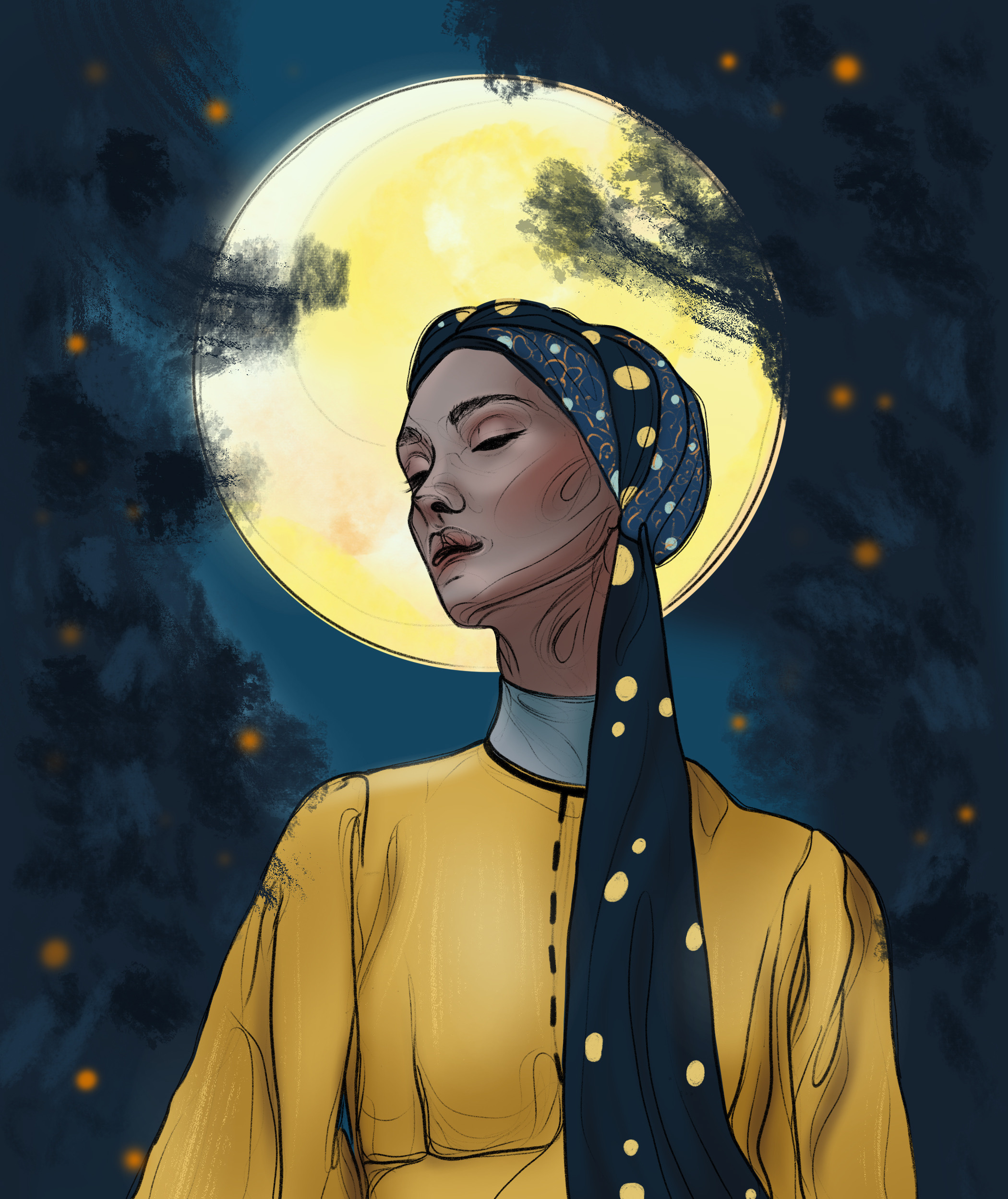 Fireflies collection, #1 art design editorial graphic graphic design icon illustration illustrator portrait ui ux