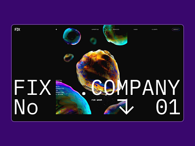 FIX.COMPANY | Digital Company agency app black branding concept corporate design design agency digital digital agency freelancer home mobile app platform product ui ux uxui website