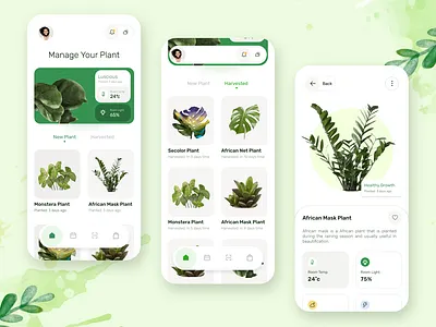 Plant Management App 3d animation app app design branding case study design graphic design innovative design landing page logo motion graphics photography plant design product design ui uiux ux experience web 3 web design