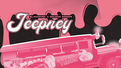 BLACKPINK x Selena Gomez Ice Cream-inspired Jeepney design design concept graphic design photoshop powerpoint powerpoint art