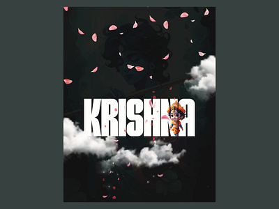 Krishna design devotional illustration india kerala krishna krishna jayanti poster design sree krishna