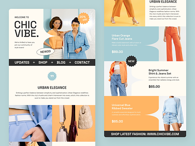 ChicVibe - Fashion Email Newsletter business e mail newsletter email fashion fashion business newsletter ui ui design uiux