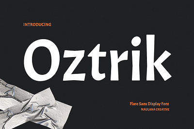 Oztrik Flare Display Sans Font animation branding design font fonts graphic design illustration logo nostalgic